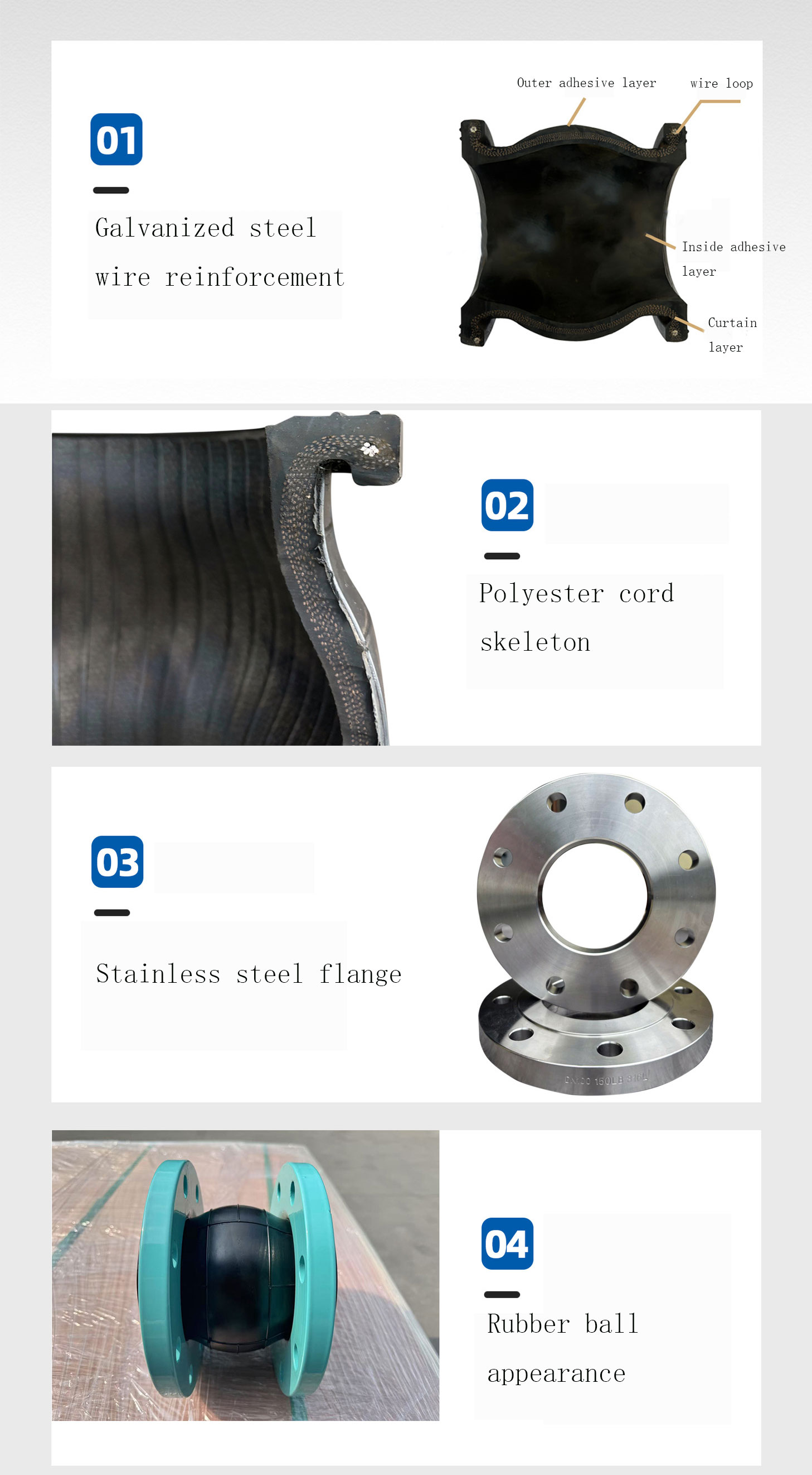 Flexible rubber joint